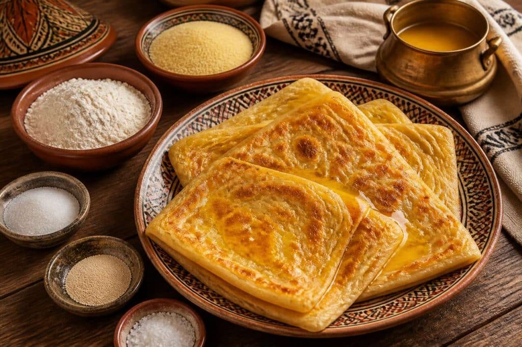 Recette de msemen : crêpes feuilletées du Maghreb