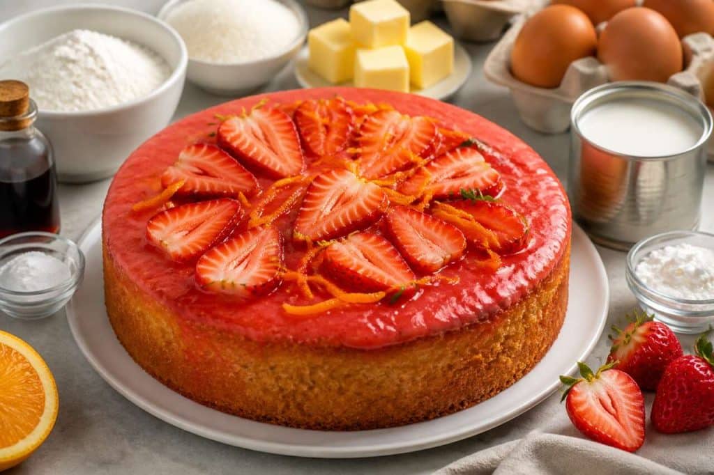 Gâteau aux fraises et à l'orange : une recette fraîche et gourmande