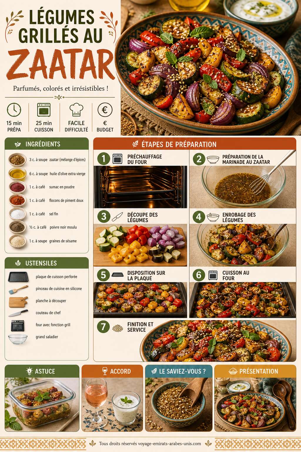 Fiche recette Recette de légumes grillés au zaatar Fiche recette Recette de légumes grillés au zaatar