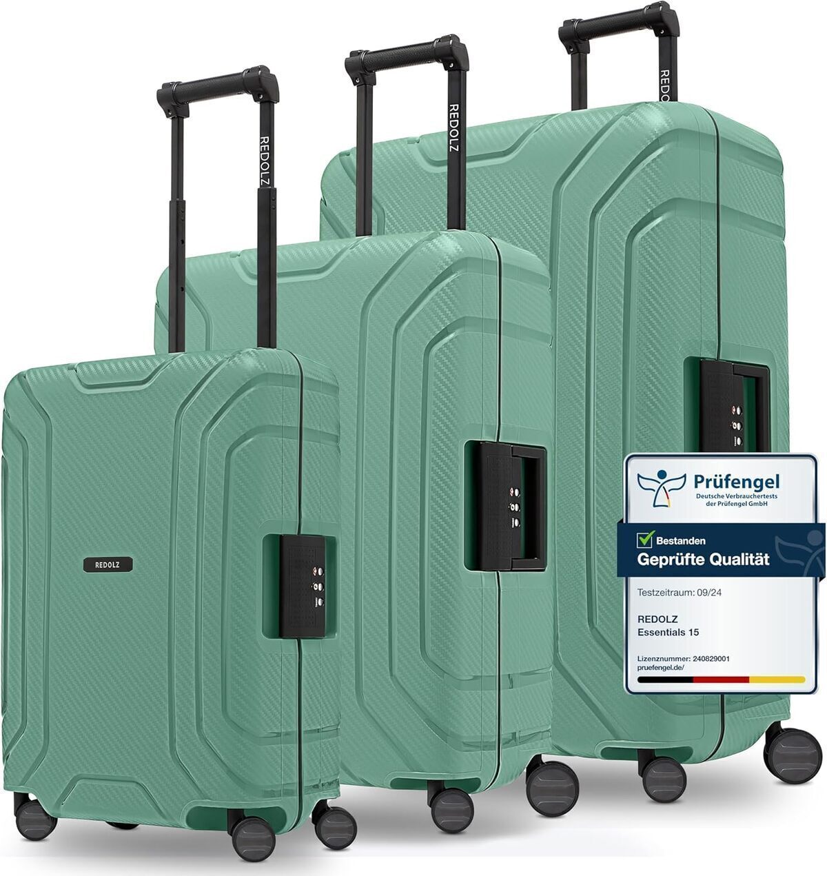 Test REDOLZ essentials 15 : lot de valises rigides à verrouillage 3 points