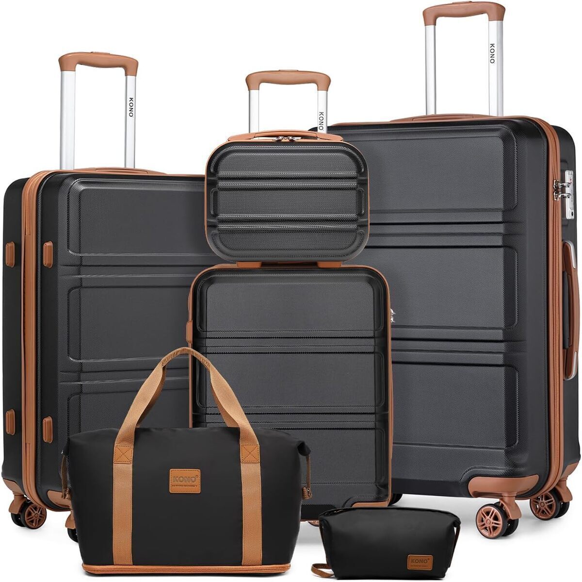 Test : set de 6 valises Kono avec vanity case et sac pliable
