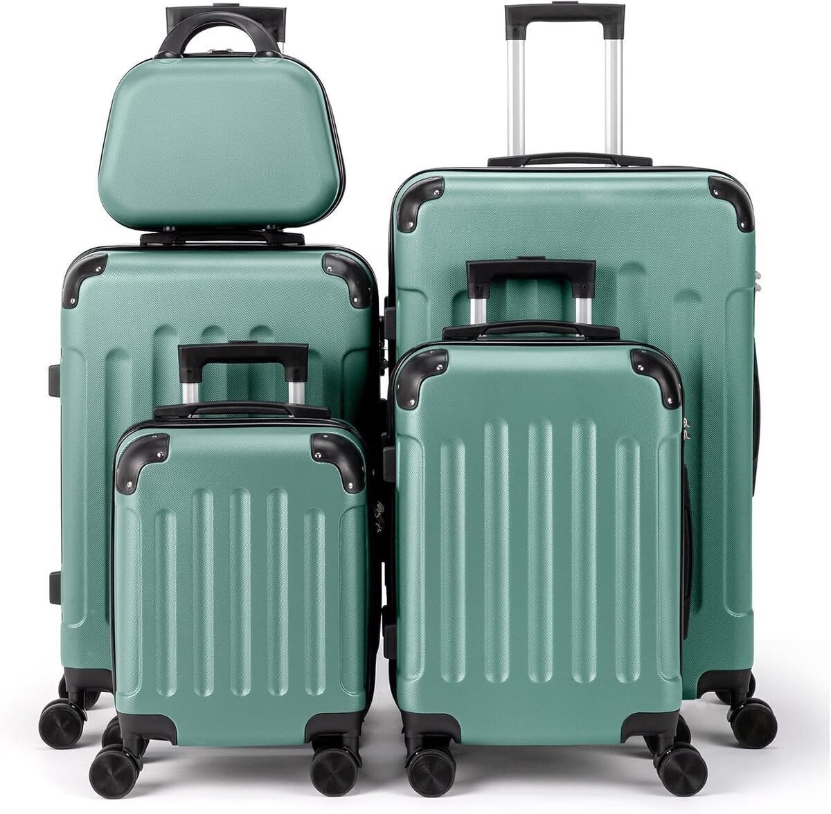 Test : set de valises LeadZM avec vanity case (turquoise)