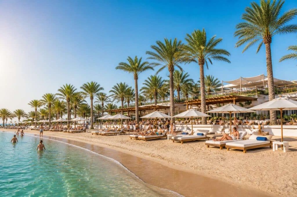 Café del Mar Beach Club à Abu Dhabi : plage, ambiance et détente