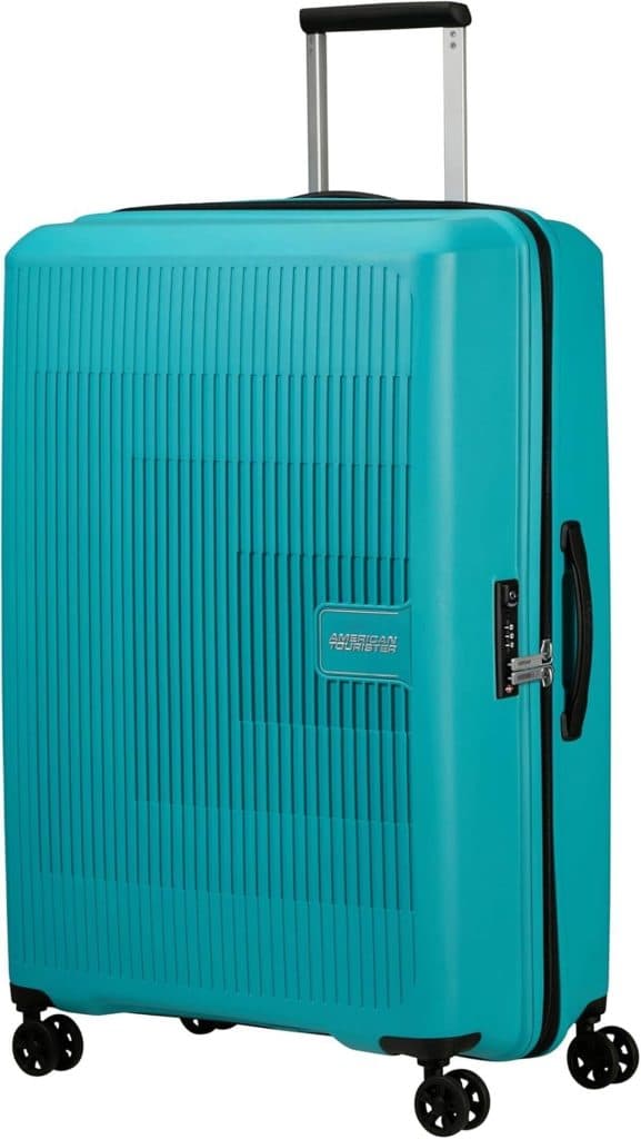 Test de la valise American Tourister Aerostep Spinner L : capacité et style en turquoise