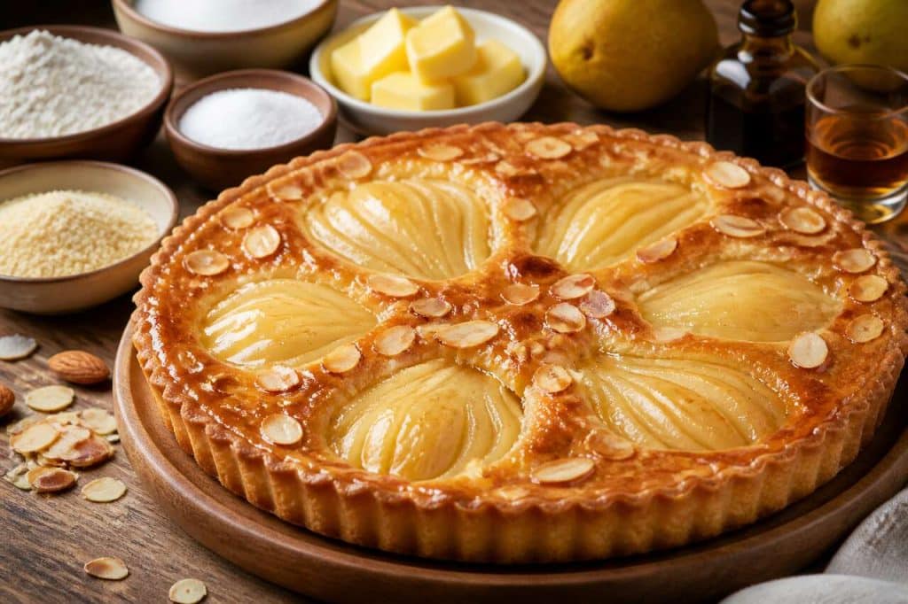 Recette de la tarte aux poires Bourdaloue du CAP pâtissier
