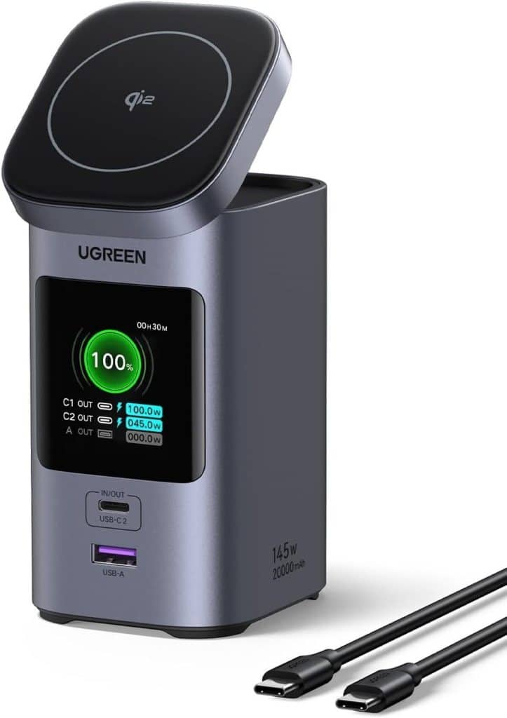 Test : batterie UGREEN Nexode 145W avec charge rapide et écran TFT